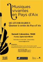 Concert quatuor à cordes du Pays d'Aix